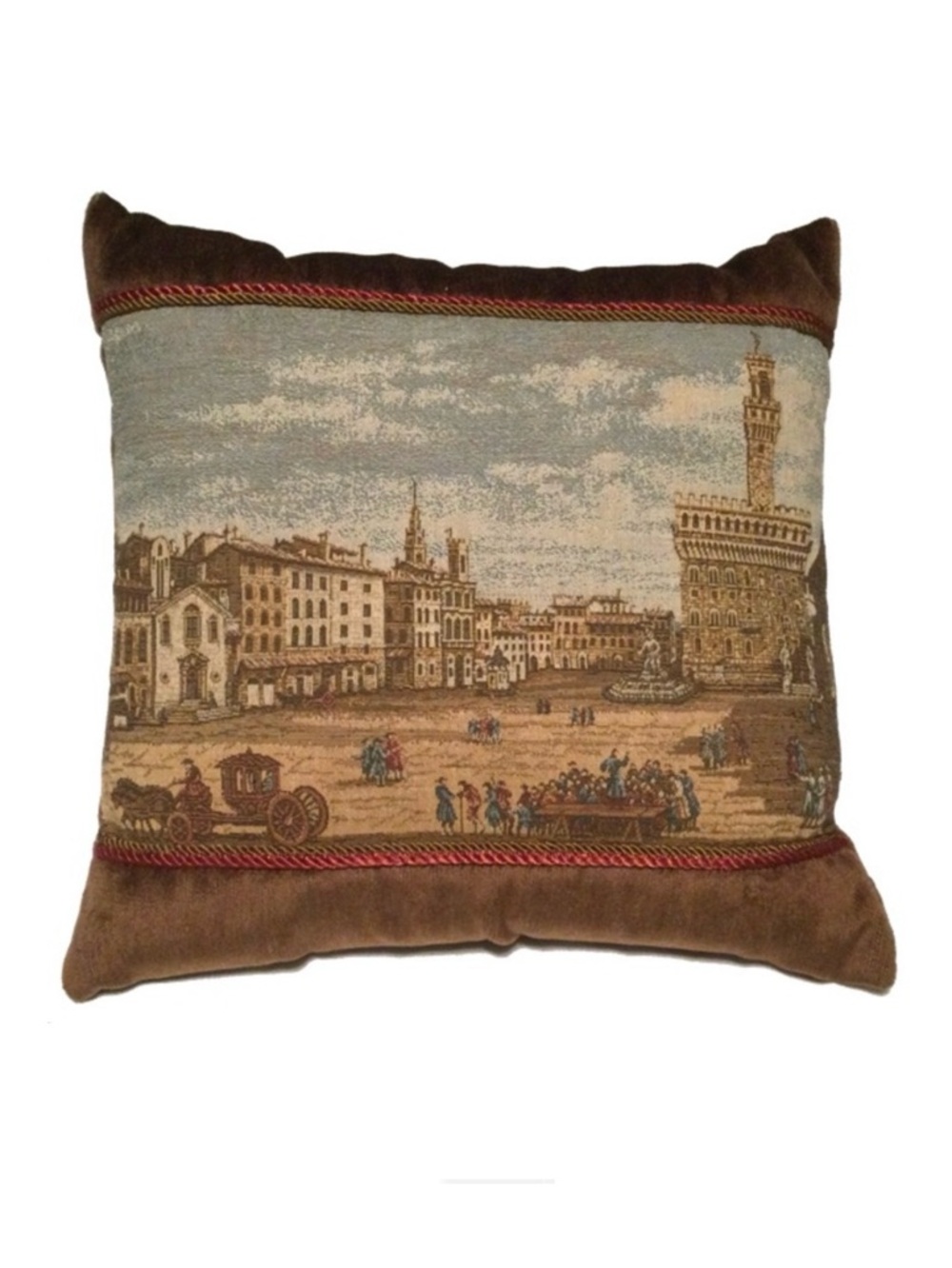 Tapestry Pillow - Piazza Della Signoria, Florence Firenze
